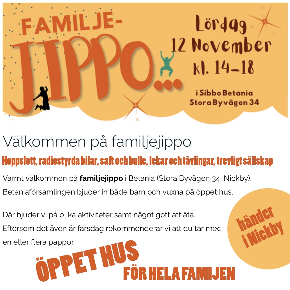 Familjejippo i Betania 12 november
