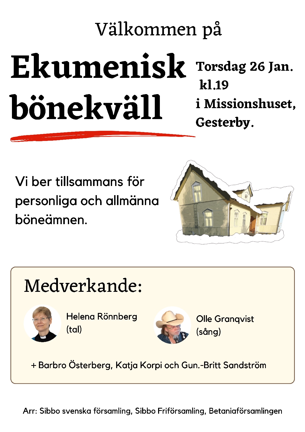 Ekumenisk Bönekväll i Gesterby