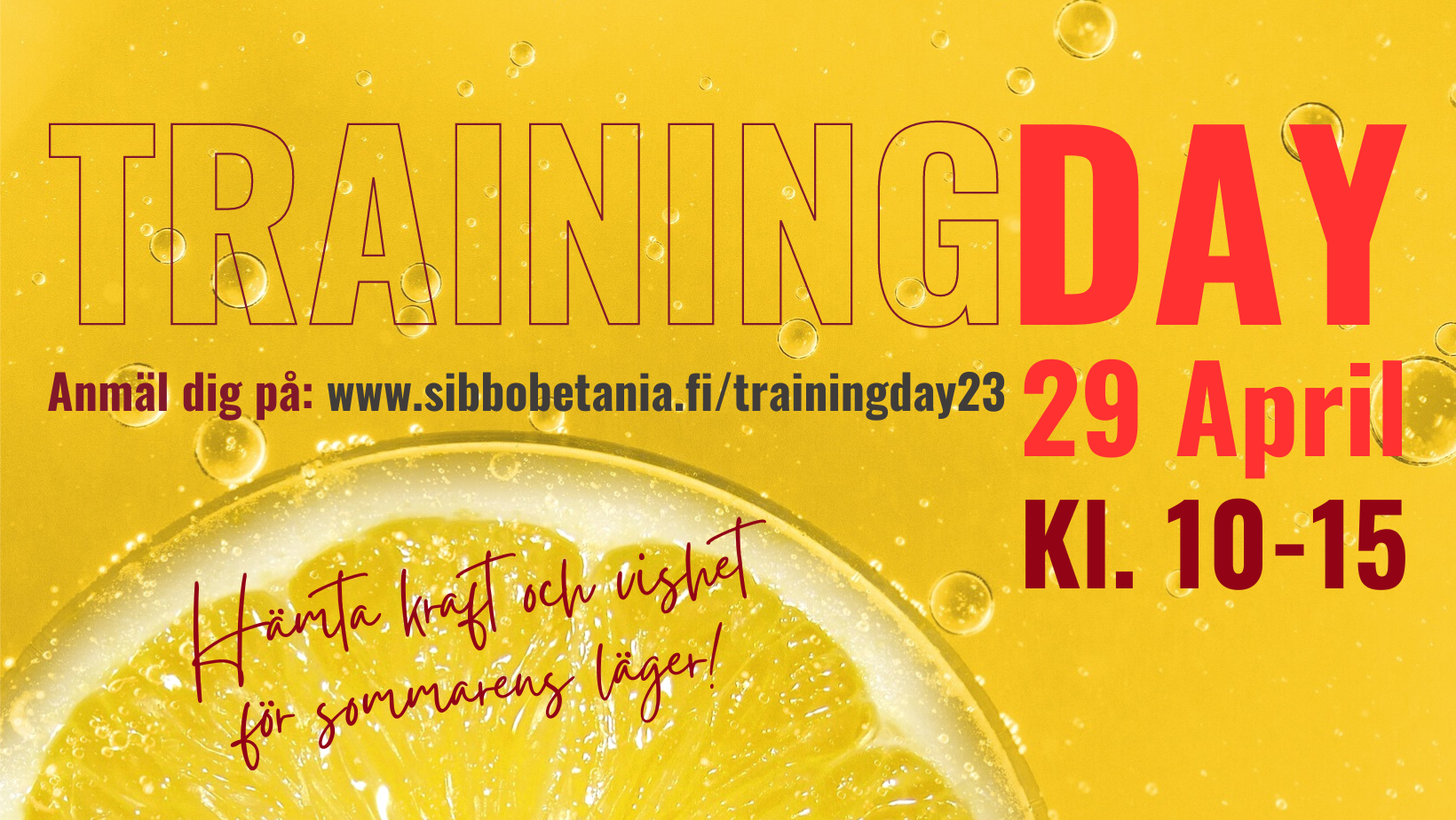 Trainingday - Hämta kraft och vishet för sommarens läger!