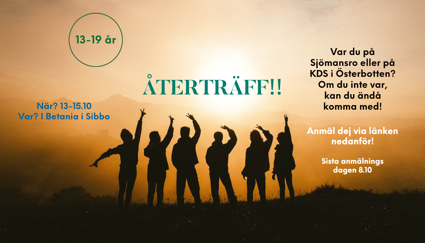 Ungdomsåterträff 13-15 oktober 2023