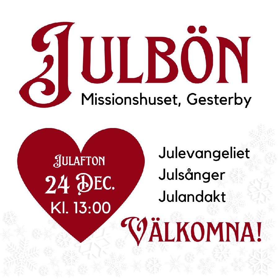 Julbön i Gesterby