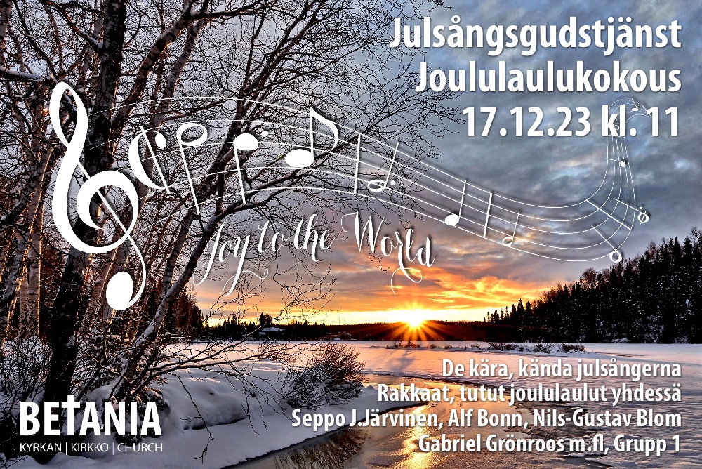 Joululaulukokous / julsångsgudstjänst