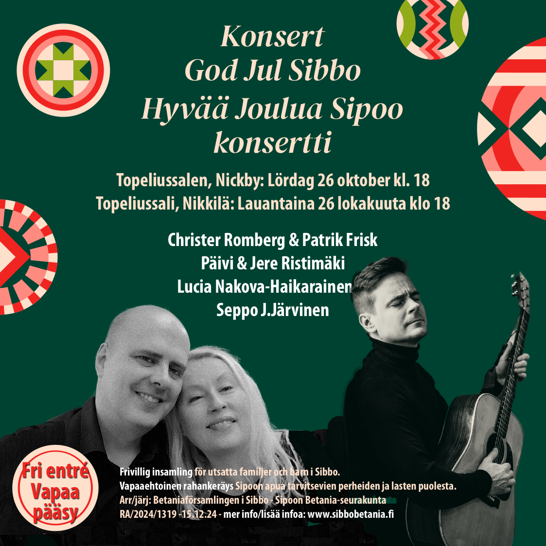 Hyvää Joulua Sipoo – konsertti