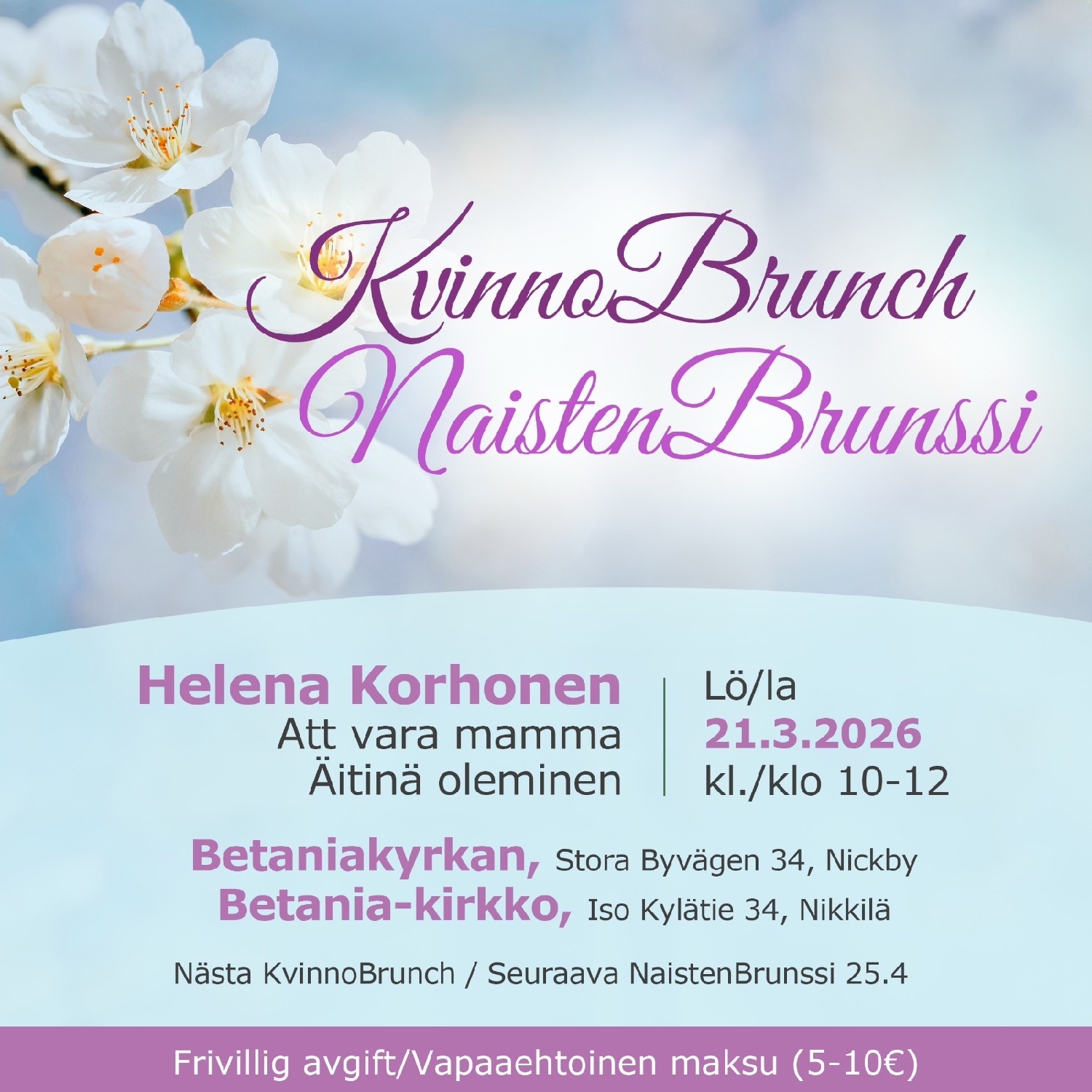 KvinnoBrunch 21.3!